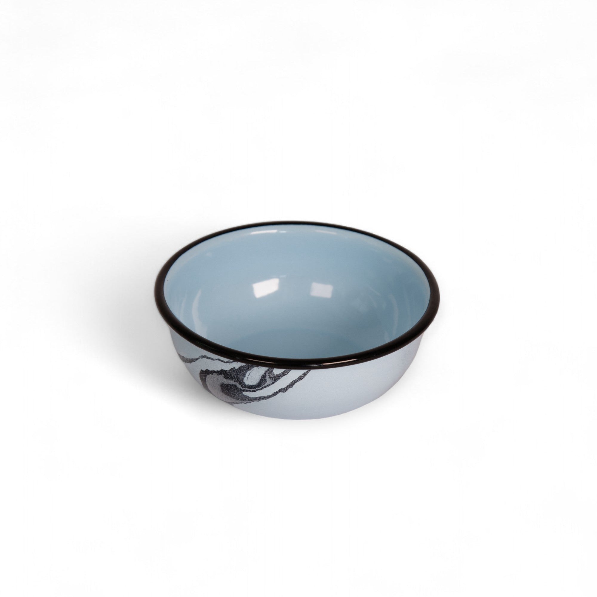Blue Swirl Enamel Cereal Bowl morning breakfast bowl
