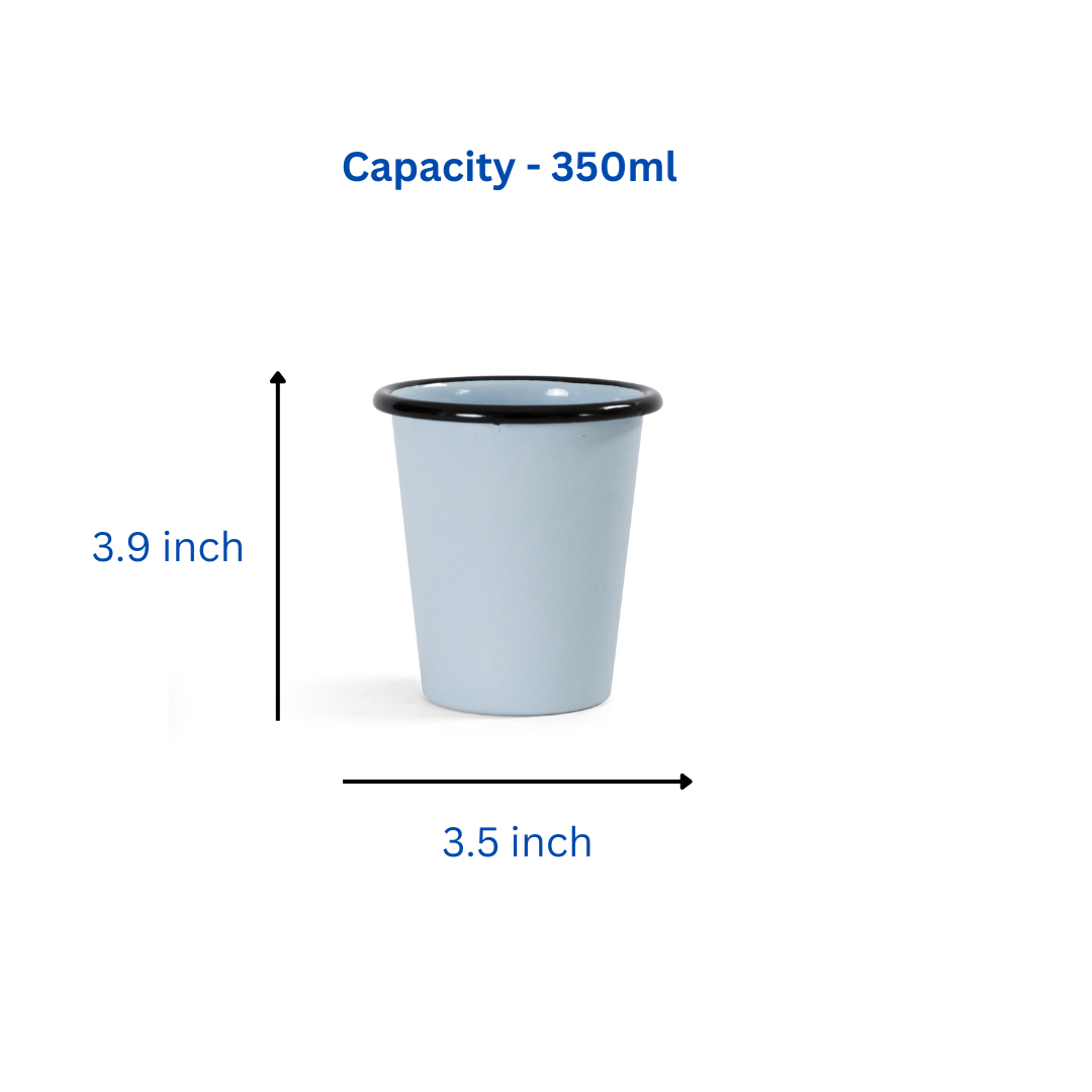 Cerulean enamel coffee tumbler
