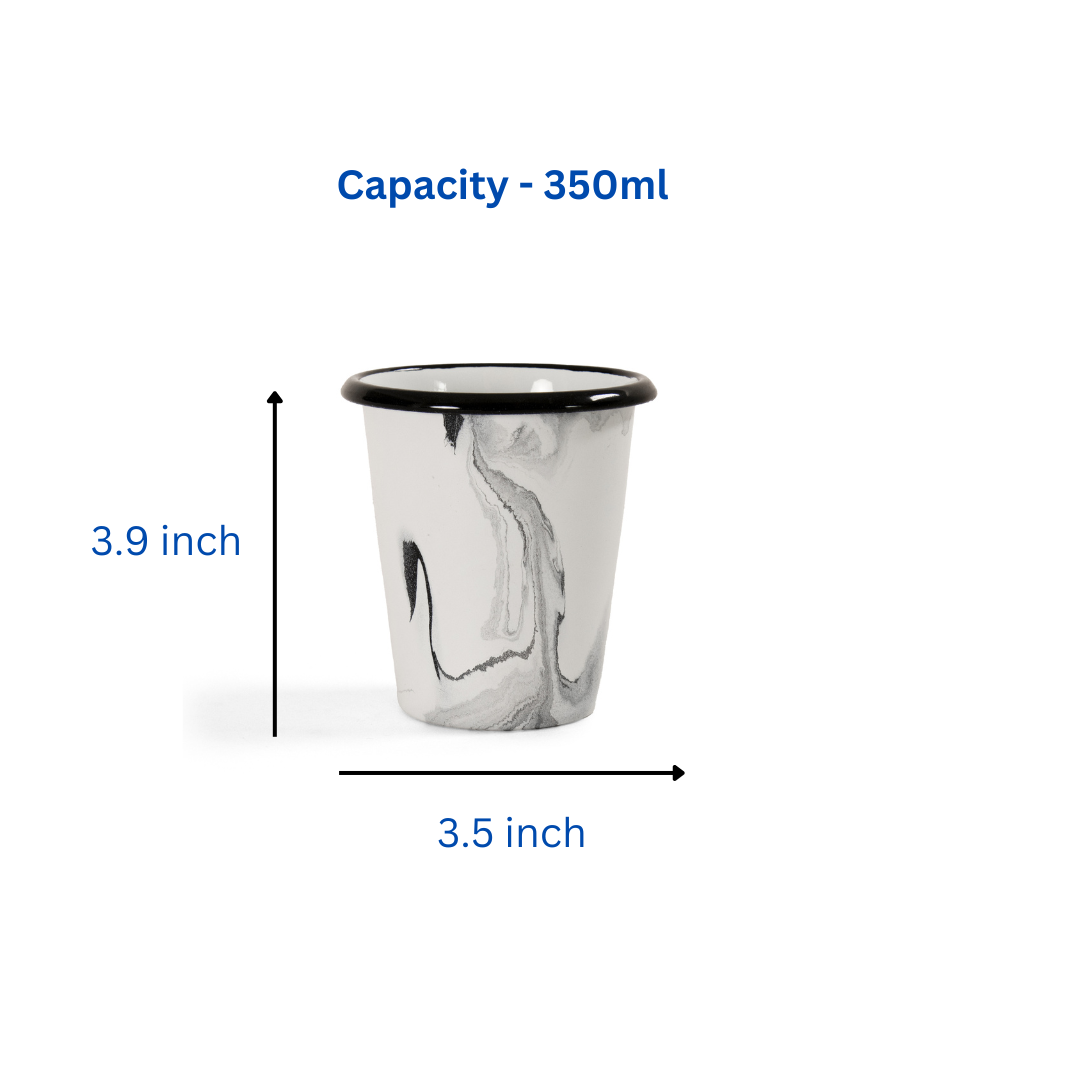 Noir Swirl Enamel Tumbler