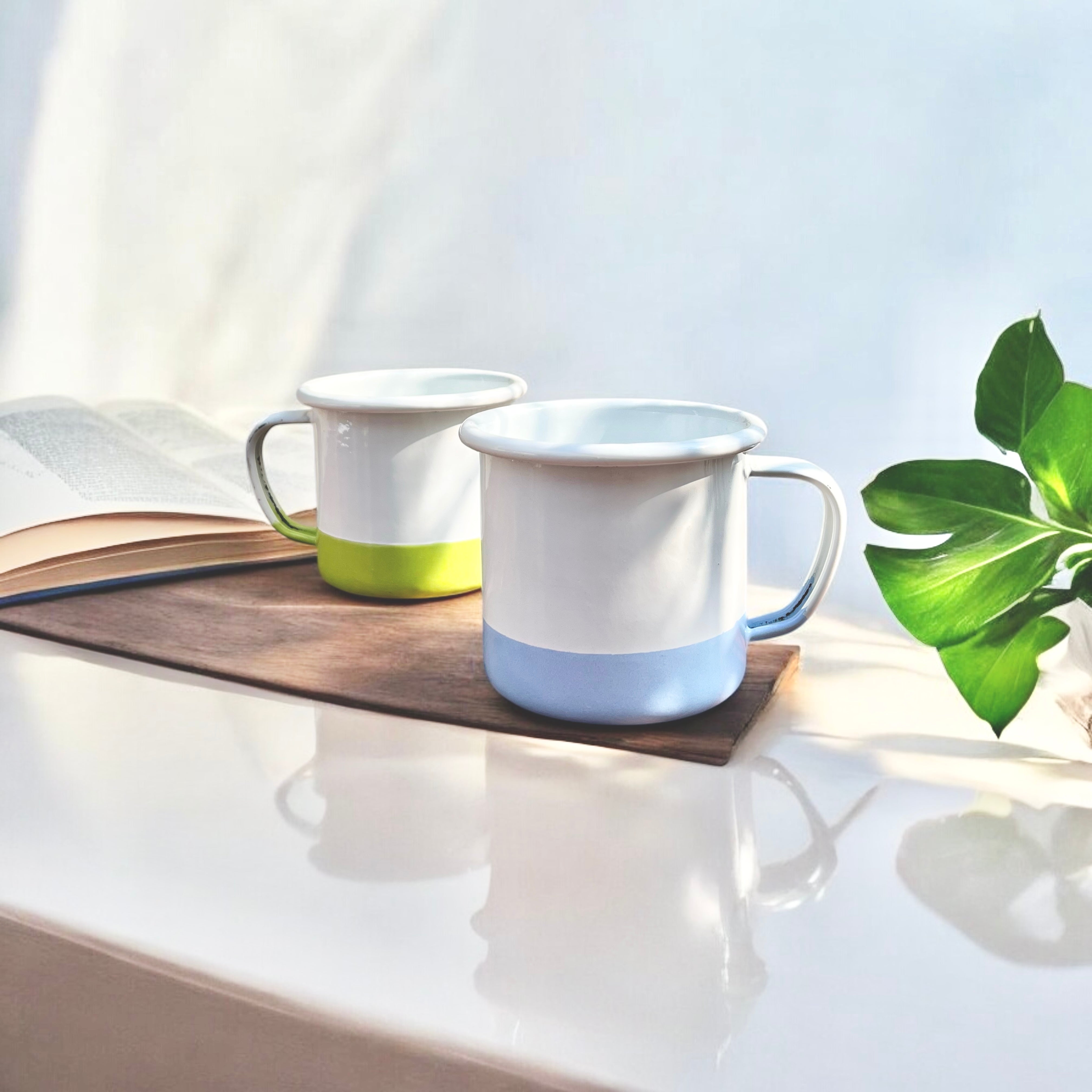 Crest blue coffee mug