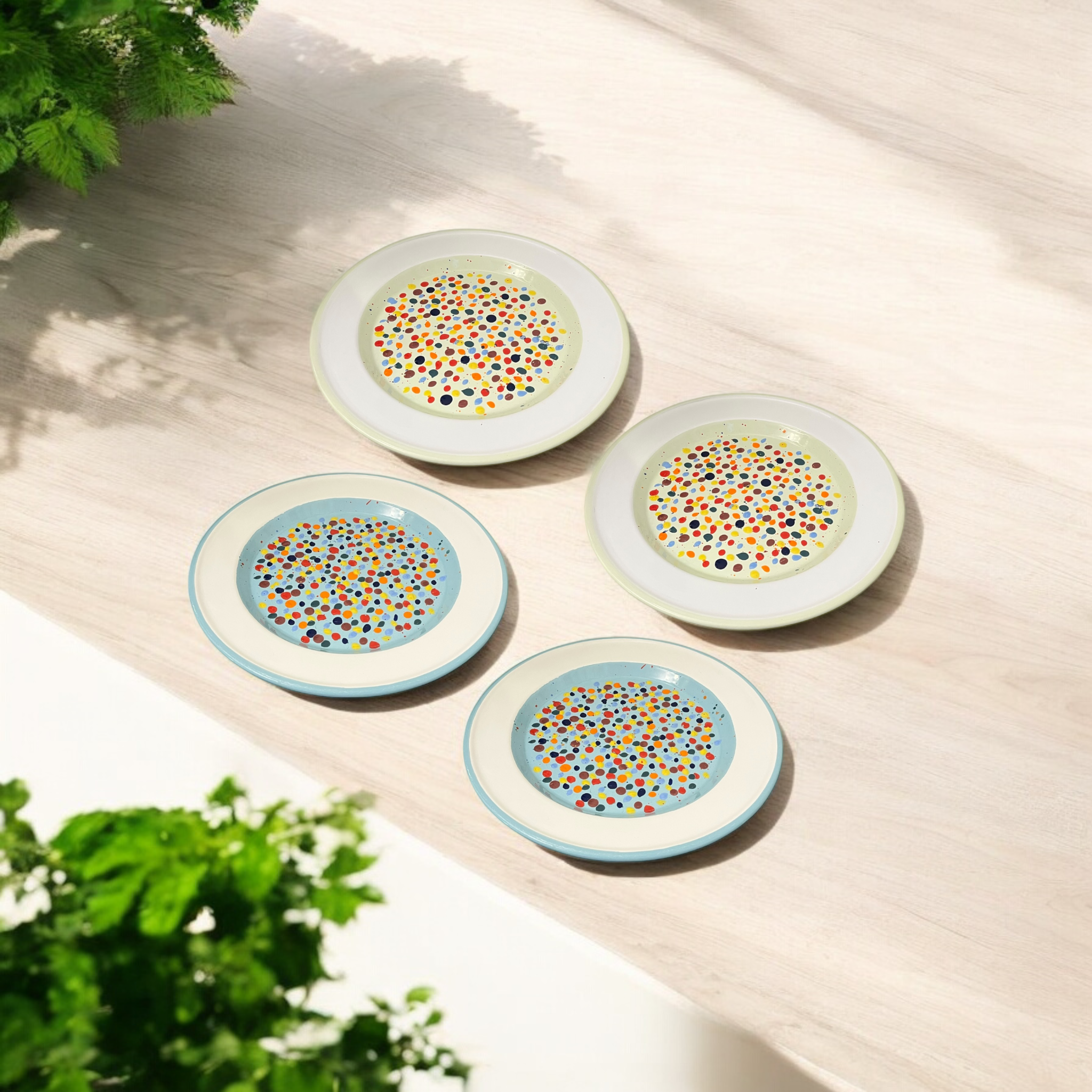 GEMS SIDE PLATES SET OF FOUR IN A GIFT BOX