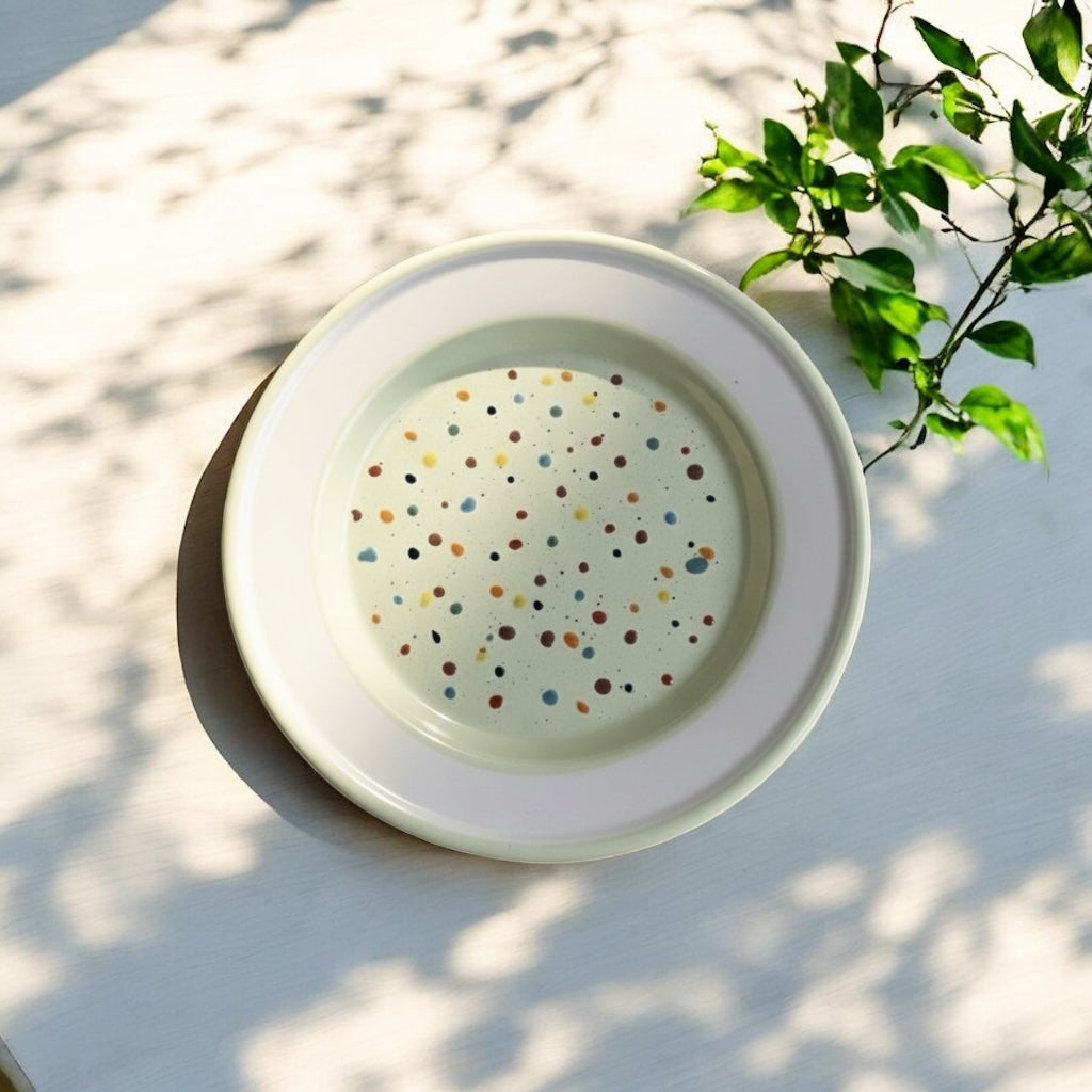 Pistachio Green Enamel Dinner Plate 26cm