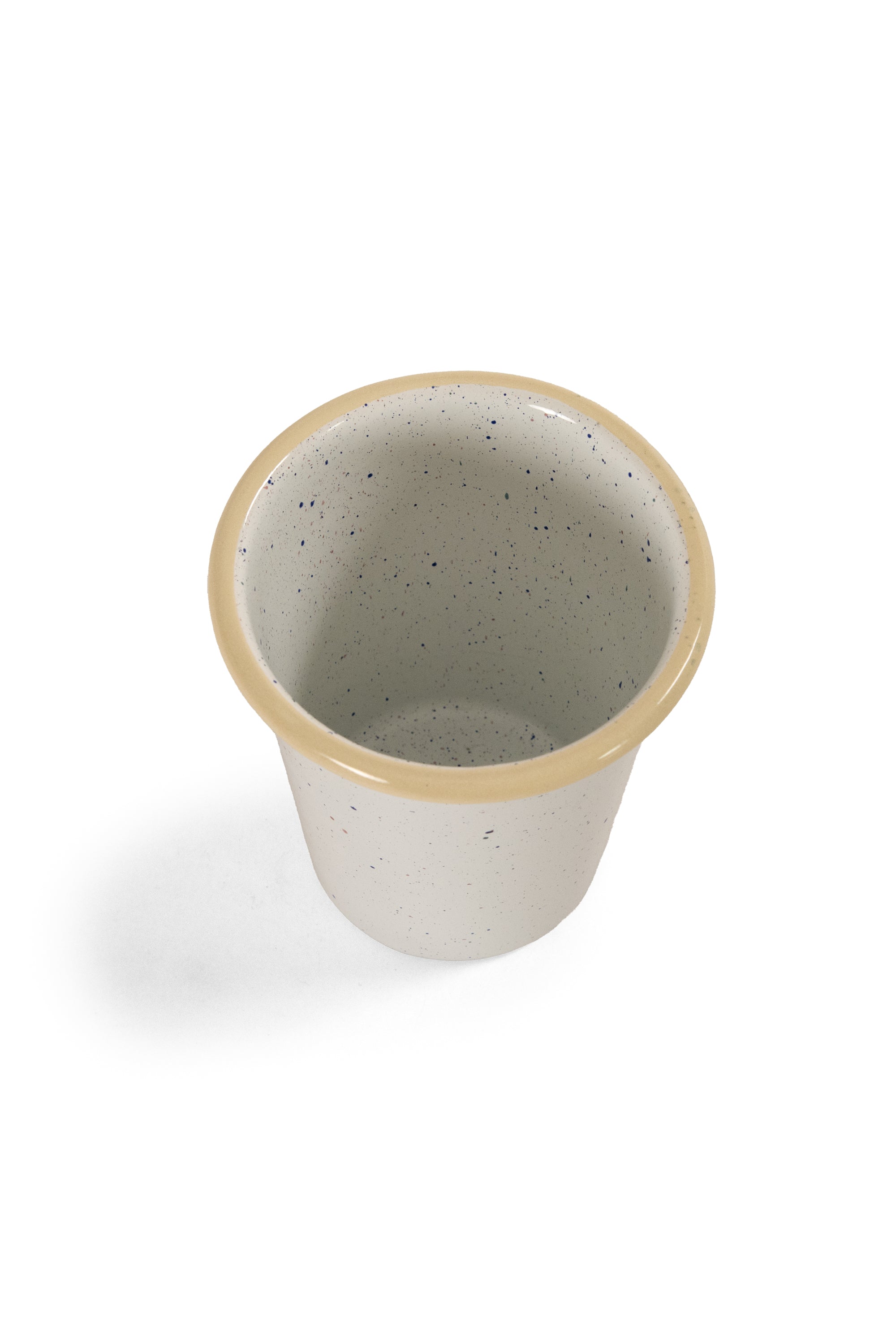 Cream Speckled Enamel Tumbler