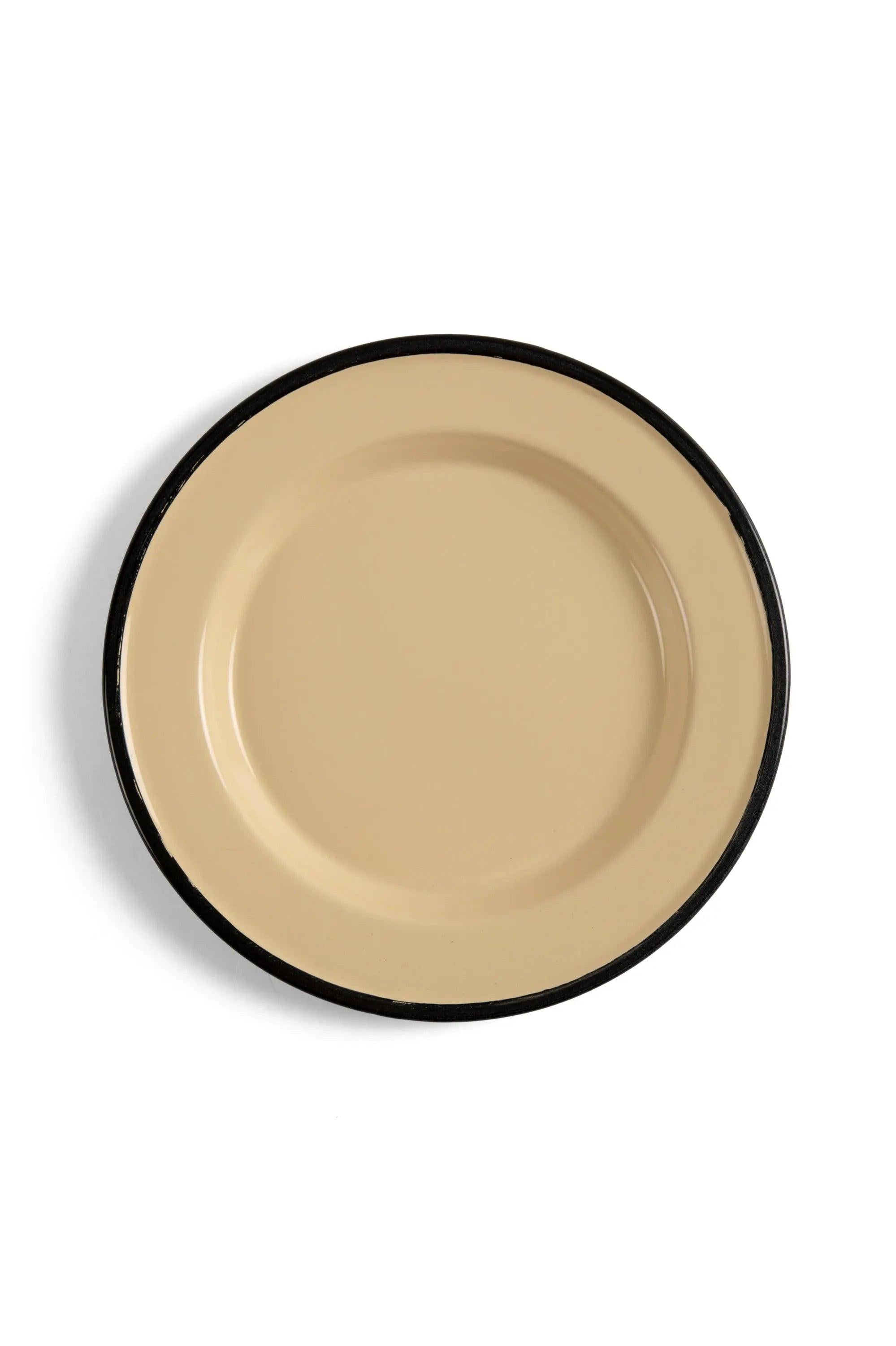 Crème enamel dinner set – handcrafted porcelain tableware