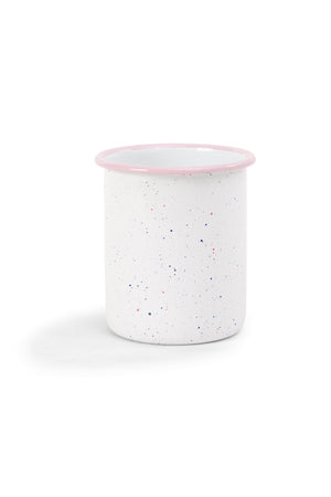 Blush Speckled Enamel Storage Jar 900ml With Wooden Lid