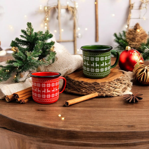 Christmas Mugs Set Of Two