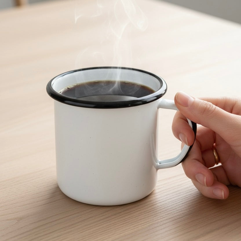 Alpine enamel coffee mug 