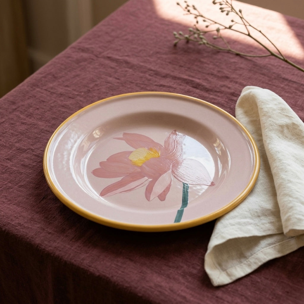 Lotus Enamel Side Plate