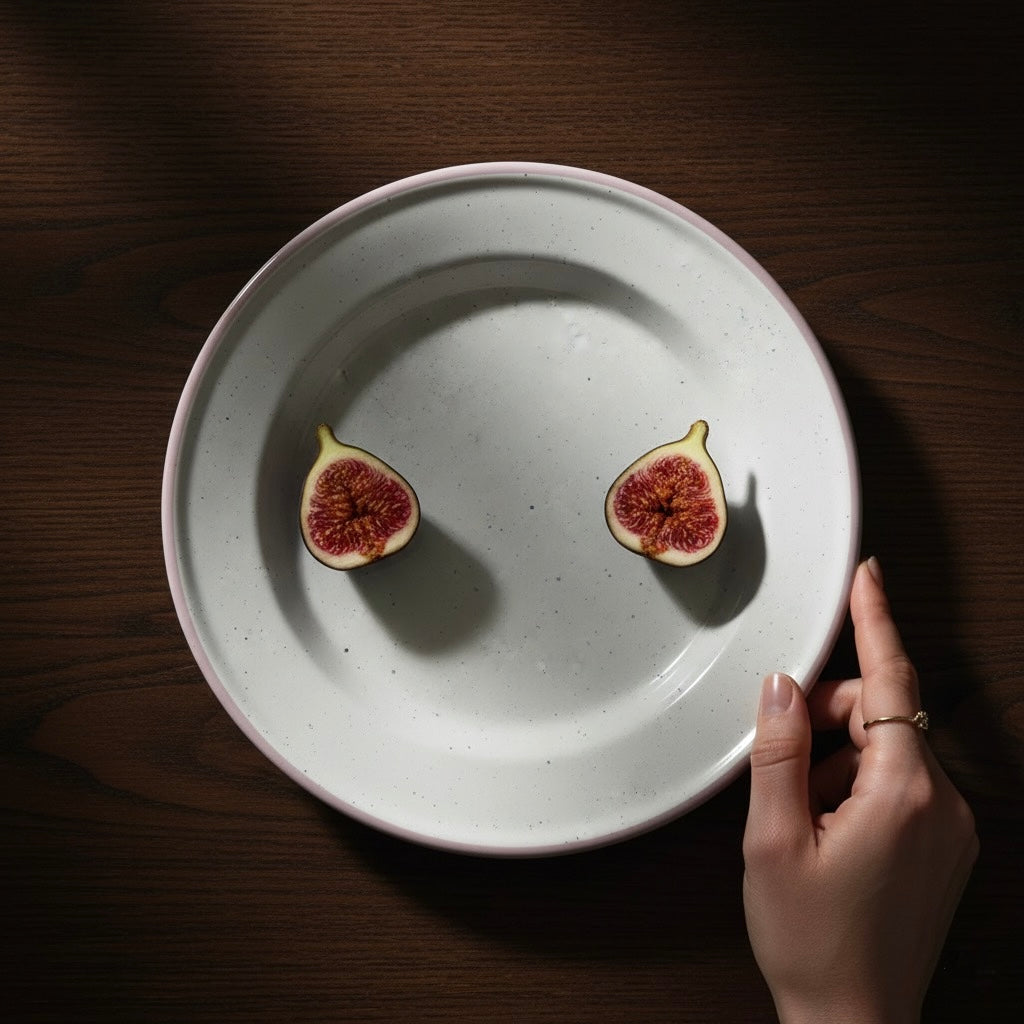 Blush Speckled Enamel Dinner Plate