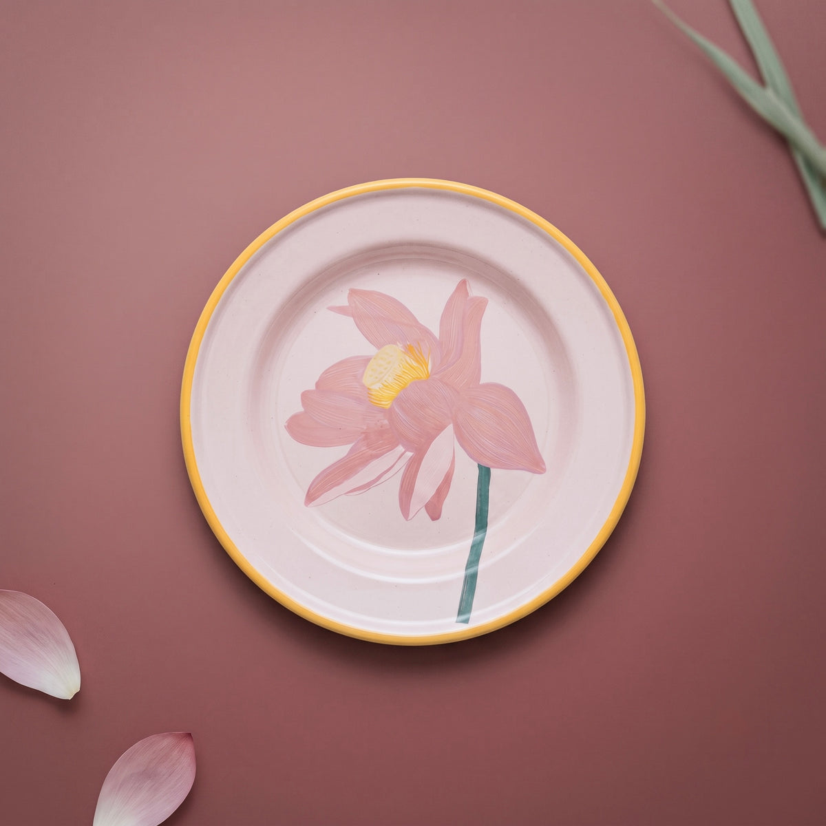 Lotus Enamel Side Plate