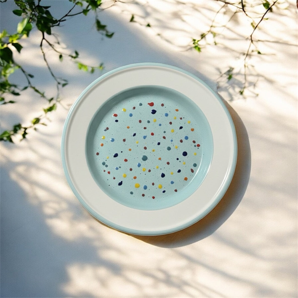 Blue gems enamel dinner plate 26cm