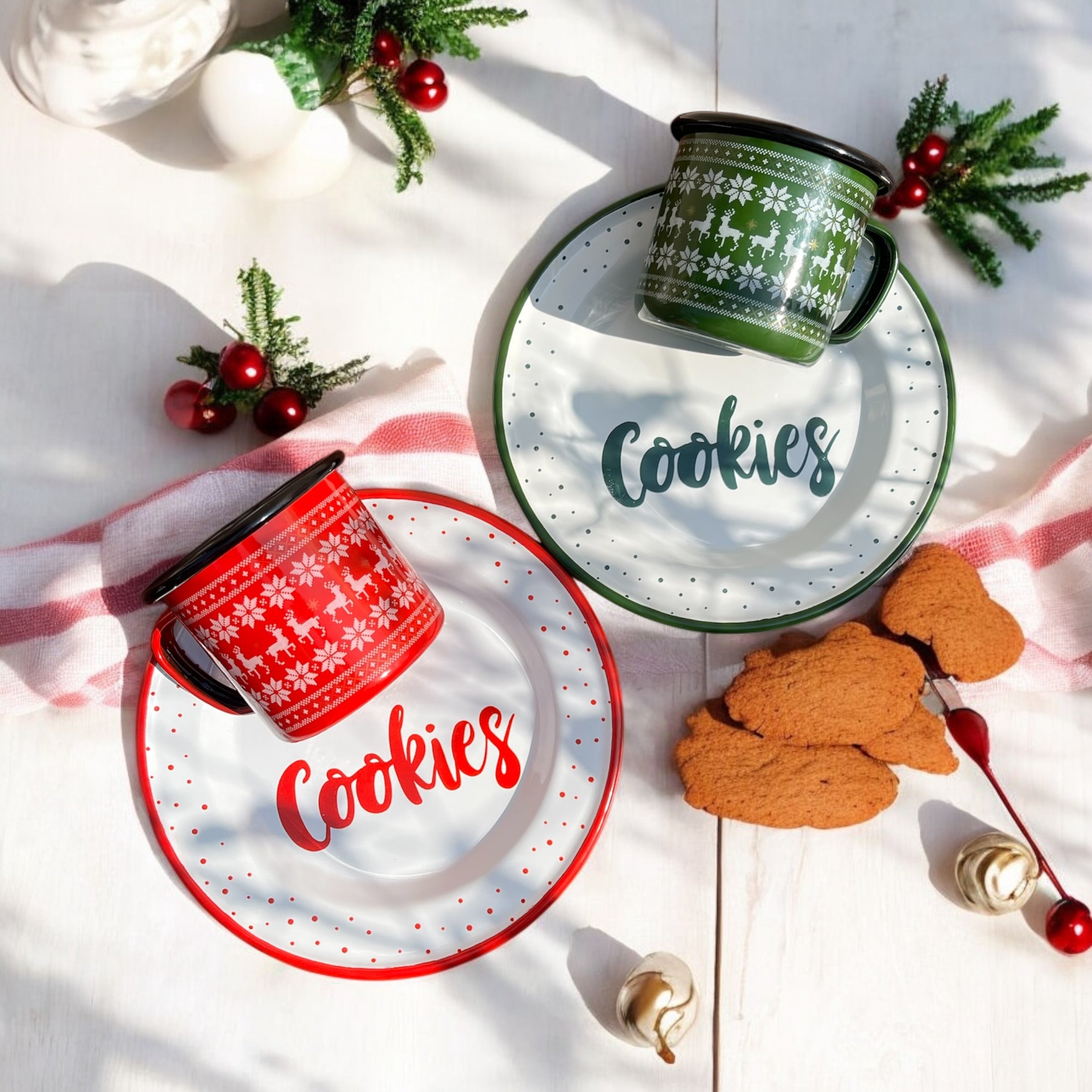 CHRISTMAS COFFEE MUG AND PLATE SET