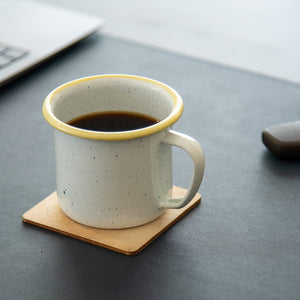 Cream Speckled Enamel Coffee Mug