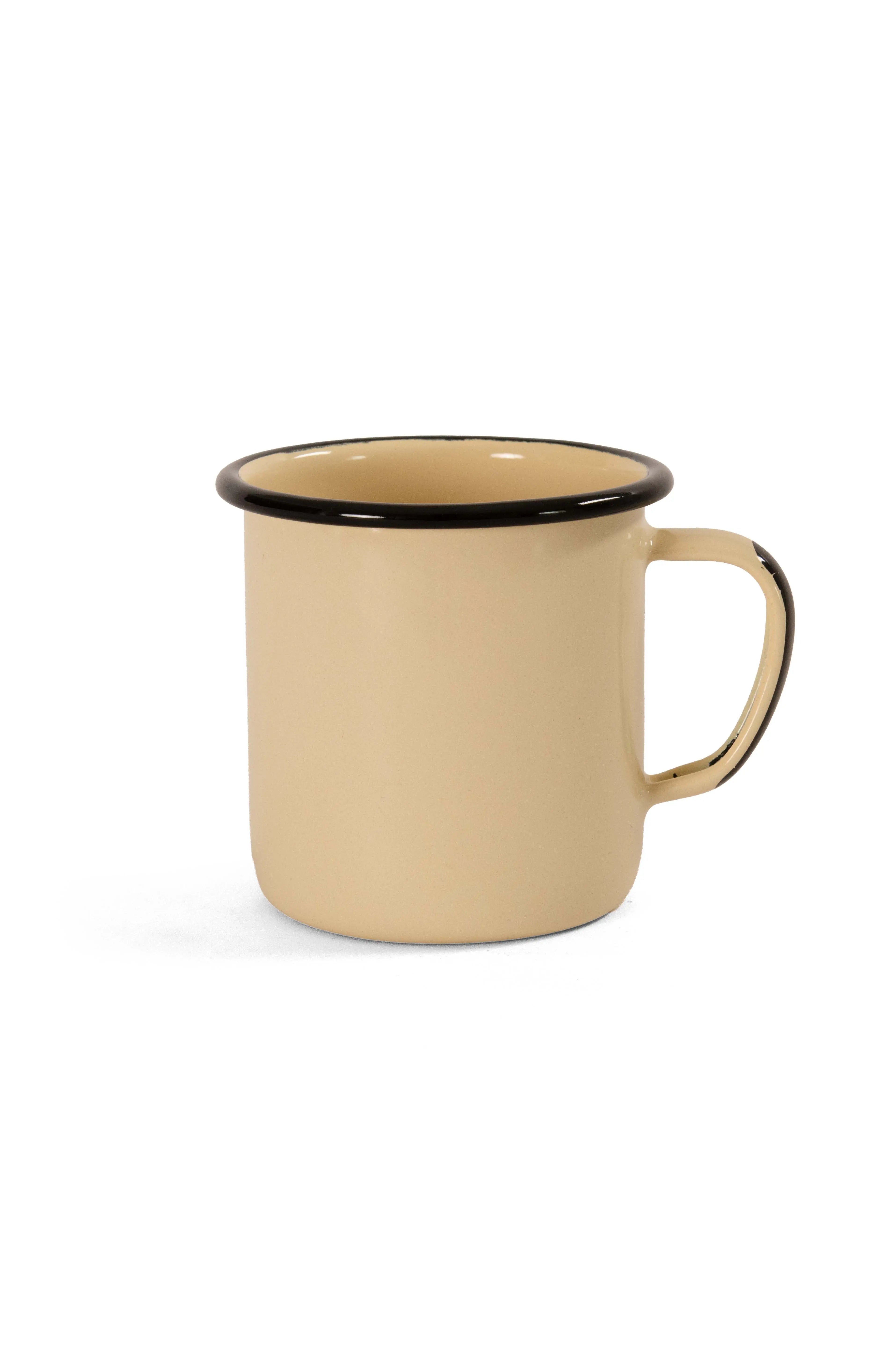 Cream enamel coffee mug